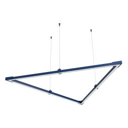 LED pendant lamp, ceiling lamp "Delta mini" triangle 110-240V 24W 6500k1000*1000*1000 blue housing LEDUA
