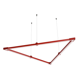 LED pendant lamp, ceiling lamp "Delta mini" triangle 110-240V 24W 6500k1000*1000*1000 red housing LEDUA