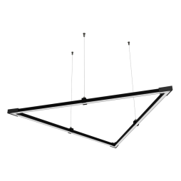 LED pendant lamp, ceiling lamp "Delta mini" triangle 110-240V 24W 6500k1000*1000*1000 black housing LEDUA