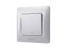 Single-button switch intermediate silver silk VIDEX BINERA