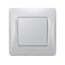 Single-button switch silver silk VIDEX BINERA