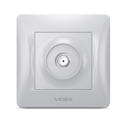 SAT single satellite socket silver silk VIDEX BINERA