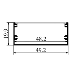 Aluminum profile for LED strip AL-46 2 meters anodized overhead "Some deformation" LEDUA