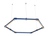 Lamp collapsible LED pendant, Hexagon, Honeycomb, ceiling "Hexagon mini" hexagon 110-240V 48W 3500k 1000*6 blue body LEDUA