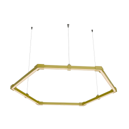 Lamp collapsible LED pendant, Hexagon, Honeycomb, ceiling "Hexagon mini" hexagon 110-240V 48W 3500k 1000*6 yellow housing LEDUA