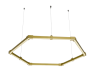 Lamp collapsible LED pendant, Hexagon, Honeycomb, ceiling "Hexagon mini" hexagon 110-240V 48W 4500k 4500k 1000*6 gold body LEDUA
