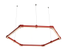 Lamp collapsible LED pendant, Hexagon, Honeycomb, ceiling "Hexagon mini" hexagon 110-240V 48W 4500k 1000*6 red body LEDUA