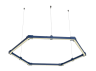 Lamp collapsible LED pendant, Hexagon, Honeycomb, ceiling "Hexagon mini" hexagon 110-240V 48W 4500k 1000*6 blue body LEDUA