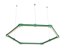 Lamp collapsible LED pendant, Hexagon, Honeycomb, ceiling "Hexagon mini" hexagon 110-240V 48W 4500k 1000*6 green body LEDUA