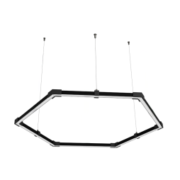 Lamp collapsible LED pendant, Hexagon, Honeycomb, ceiling "Hexagon mini" hexagon 110-240V 48W 6500k 1000*6 black body LEDUA