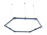 Lamp collapsible LED pendant, Hexagon, Honeycomb, ceiling "Hexagon mini" hexagon 110-240V 48W 6500k 1000*6 blue body LEDUA