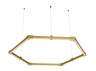 Lamp collapsible LED pendant, Hexagon, Honeycomb, ceiling "Hexagon mini" hexagon 110-240V 24W 3500k 500*6 gold body LEDUA