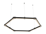 Lamp collapsible LED pendant, Hexagon, Honeycomb, ceiling "Hexagon mini" hexagon 110-240V 24W 3500k 500*6 black housing LEDUA