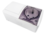 Block surface-mounted switch + socket with grounding + cover LEMANSO Magnolia white LMR2013 Lemanso