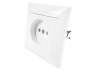 Socket ceramic 1-way Sakura white LMR1015 Lemanso