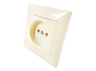 Socket ceramic 1-way Sakura cream LMR1115 Lemanso