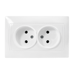 Socket ceramic 2-way Sakura white LMR1017 Lemanso