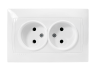 Socket ceramic 2-way Sakura white LMR1017 Lemanso