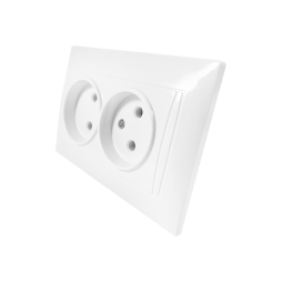 Socket ceramic 2-way Sakura white LMR1017 Lemanso