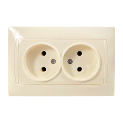 Socket ceramic 2-way Sakura cream LMR1117 Lemanso