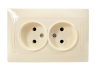 Socket ceramic 2-way Sakura cream LMR1117 Lemanso