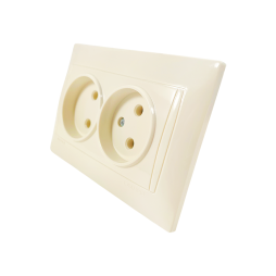 Socket ceramic 2-way Sakura cream LMR1117 Lemanso