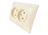 Socket ceramic 2-way Sakura cream LMR1117 Lemanso