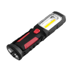 COB flashlight 5w+1led 3xAAA LMF9315 black Lemanso