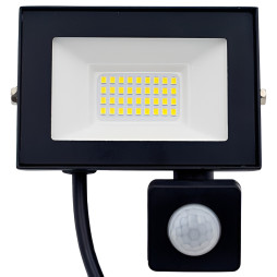 LED spotlight 30w 6500K IP54 1800LM LEMANSO 220-240V with sensor black/LMPS106-30 "Shine"