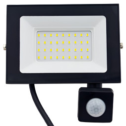 LED spotlight 30w 6500K IP54 3000LM LEMANSO 175-265V with sensor black/ LMPS105-35 "Charm"