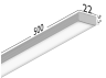 LED linear surface-mounted lamp "N15-500" 220V 8W 4500k LEDUA