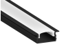 Aluminum profile for LED strip AL-01-1 1 meter black recessed LEDUA