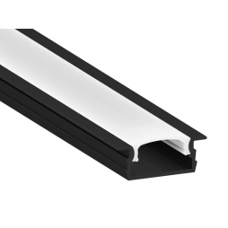 Aluminum profile for LED strip AL-01-1 2 meters black recessed LEDUA