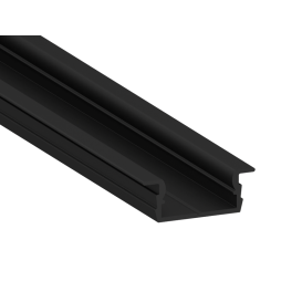 Aluminum profile for LED strip AL-01-1 2 meters black recessed LEDUA