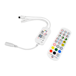 Controller with WI-FI + voice control of music + remote control (24 keys) 20m lines / channel / LM9516 Smart booth Tuya Lemanso