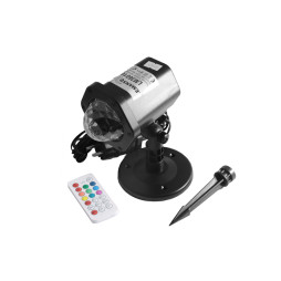 LED projector 6W RGBW IP65 100-240V+b/w with wire (5m)+remote control / LM36016, black Lemanso