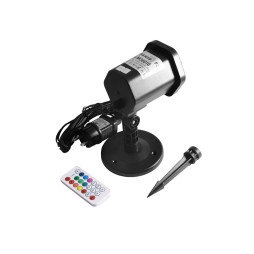 LED projector 6W RGBW IP65 100-240V+b/w with wire (5m)+remote control / LM36016, black Lemanso