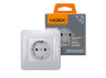 Single socket with grounding silver silk VIDEX BINERA