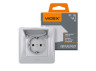 Single socket with grounding and cover silver silk VIDEX BINERA