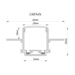 Built-in busbar for low voltage track lights black 1m CAB1404 ULTRA Feron