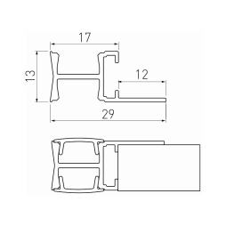 LED profile for glass shelves 2m PA-GLAXMPK-AL GTV