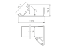 LED profile corner-end double-sided under the edge 3m PA-GLAXNBDW3M-AL GTV