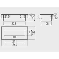 Extension cord 3 sockets SCHUKO Aluminum 220-240V GTV AE-PB03GS-53