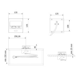Extension cord AVARO 1 socket SCHUKO 2xUSB cable 1.5m 220-240V White GTV AE-PB1SAVA-10N