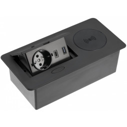 AVARO PLUS extension cord 1 SCHUKO USB A+C WC 5W cable 1.5m 220-240V Black GTV AE-PB1SAVAP-20