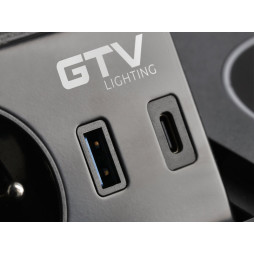 AVARO PLUS extension cord 1 SCHUKO USB A+C WC 5W cable 1.5m 220-240V Black GTV AE-PB1SAVAP-20