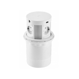 COMFORT PLUS extension cord 120mm 4 SCHUKO sockets 2xUSB 2.4A 2xRJ45 WC 5W cable 1.5m 220-240V AE-BPW4S120P-10 White GTV