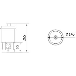 COMFORT PLUS extension cord 120mm 4 SCHUKO sockets 2xUSB 2.4A 2xRJ45 WC 5W cable 1.5m 220-240V AE-BPW4S120P-10 White GTV