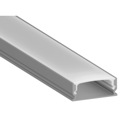 Aluminum profile for LED strip AL-83 2 meters anodized surface mounted LEDUA