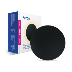 Wall mounted lamp AL8110 230V 12W round, black 400LM 3000K 200*50mm IP20